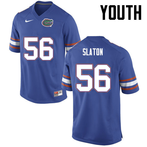 Youth Florida Gators #56 Tedarrell Slaton College Football Jerseys-Blue - Click Image to Close